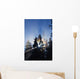 Sunburst Through Silhouetted Pine Trees Wall Mural