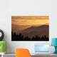 Hazy Ridges Of Trinity Alps At Sunset Wall Mural