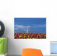 Field Of Tulips With Windmill Wall Mural