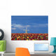 Field Of Tulips With Windmill Wall Mural