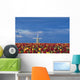 Field Of Tulips With Windmill Wall Mural