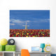 Field Of Tulips With Windmill Wall Mural