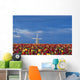 Field Of Tulips With Windmill Wall Mural