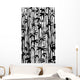 floral background with bamboo Wall Mural
