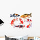Colorful Carps Koi Fish Wall Decal Sticker Set