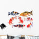 Colorful Carps Koi Fish Wall Decal Sticker Set
