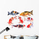 Colorful Carps Koi Fish Wall Decal Sticker Set
