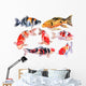 Colorful Carps Koi Fish Wall Decal Sticker Set