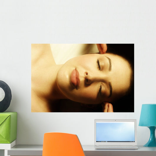 Woman Having Face Massaged Wall Mural