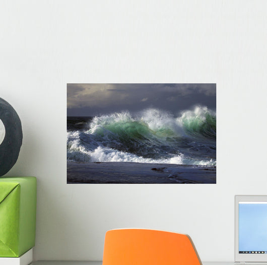 Waves Crashing On Cape Kiwanda Wall Mural