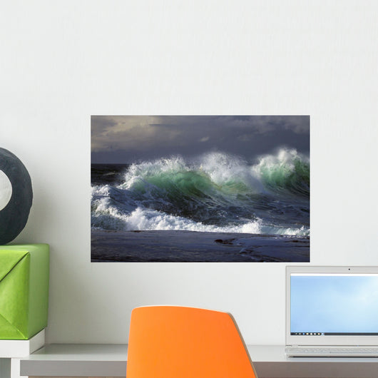 Waves Crashing On Cape Kiwanda Wall Mural
