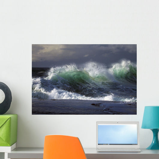 Waves Crashing On Cape Kiwanda Wall Mural