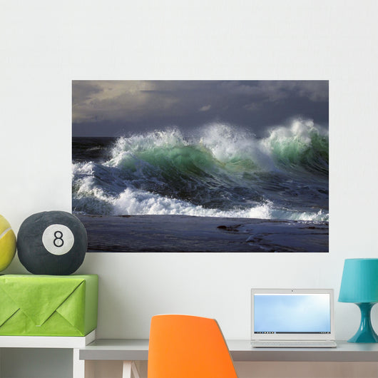 Waves Crashing On Cape Kiwanda Wall Mural