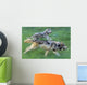Wolves Running In Mountain Meadow, Blurred Focus Wall Mural