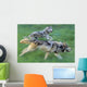 Wolves Running In Mountain Meadow, Blurred Focus Wall Mural