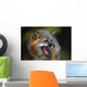 Portrait Of Gray Fox Barking Wall Mural