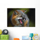 Portrait Of Gray Fox Barking Wall Mural