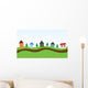 Charming Neighborhood along the Road Wall Mural
