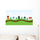 Charming Neighborhood along the Road Wall Mural