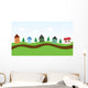 Charming Neighborhood along the Road Wall Mural