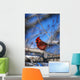 Male Northern Cardinal Bird Wall Mural