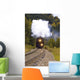 Steam Train On Tracks Wall Mural