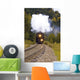Steam Train On Tracks Wall Mural