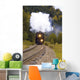 Steam Train On Tracks Wall Mural