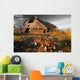 Old Barn With Red Wagon Wall Mural