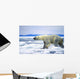 Polar Bear Running On An Ice Flow In Wager Bay, Canada Wall Mural