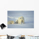 Polar Bears With Cubs Wall Mural