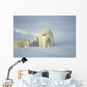 Polar Bears With Cubs Wall Mural