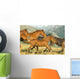 Running Horses Wall Mural