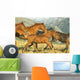 Running Horses Wall Mural