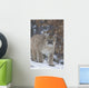 Cougar In Snowfall Wall Mural