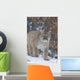Cougar In Snowfall Wall Mural