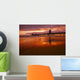 Huntington Beach At Sunset, California, Usa Wall Mural