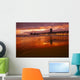Huntington Beach At Sunset, California, Usa Wall Mural