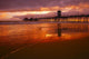 Huntington Beach At Sunset, California, Usa Wall Mural