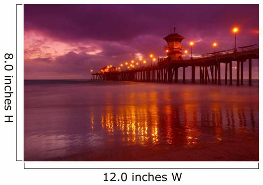 Huntington Beach At Night Wall Mural