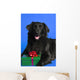 Dog With Present Wall Mural
