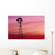 Windmill Silhouette Against Coloured Sky Wall Mural