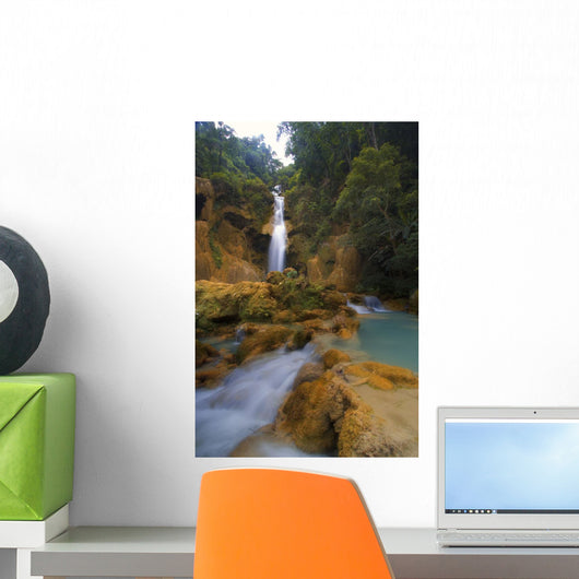 Scenic Waterfall, Luang Prabang, Laos Wall Mural