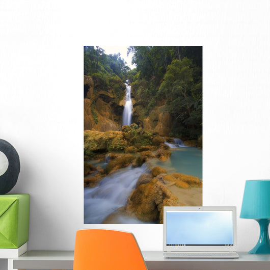 Scenic Waterfall, Luang Prabang, Laos Wall Mural