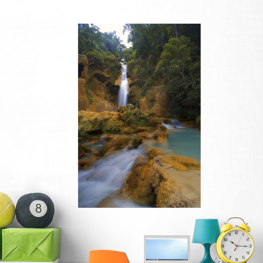 Scenic Waterfall, Luang Prabang, Laos Wall Mural