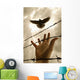 Hand Reaching Out For Bird Wall Mural