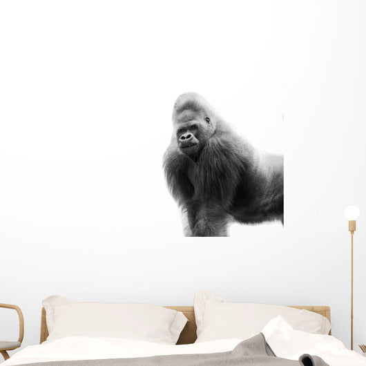 Black And White Portrait Of A Gorilla Wall Decal