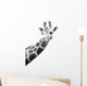 Black And White Portrait Of A Giraffe Wall Decal