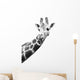 Black And White Portrait Of A Giraffe Wall Decal