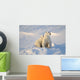 Polar Bear And Cub Wall Mural